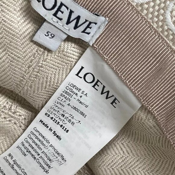 LOEWE K820HB1X41 Anagram jacquard logo Bucket hat bob hat BeigeBased Unused main image 6